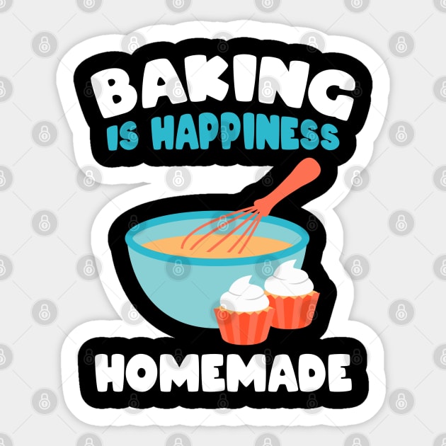 Baking is happines Sticker by Caskara